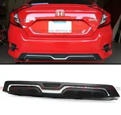 $Fitment: Fitment : Fits: 2016-2017 Honda Civic 4 door Sedan Model Note : This is Replacement Rear Diffuser, It Replace...