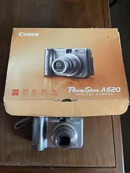 Canon PowerShot A620 7.1MP Digital Camera - Silver -. Comes with all owners manuals two SD memory cards