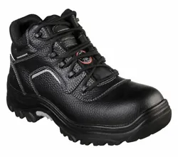 Full grain leather upper in a lace up ankle height composite toe work boot design. Composite safety toe front. Puncture...