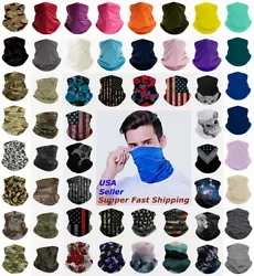 Elastic Multi-Use Face Mask Shield Mouth Covering Tube Bandana Cooling Scarf Balaclava. Neck Gaiter Headband Reusable...
