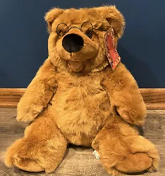 Collect this adorable brown bear with glasses! This is a Fancy Zoo Brown Bear with glasses, its a cuddly brown plush...