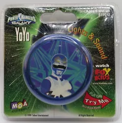 POWER RANGERS GALAXY YOYO. Pull tab in the back has been pulled out - yoyo makes soft garbled sounds, will need a new...