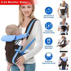 4 EASILY FLEXIBLE CARRYING POSITIONS: Front cross hold position for 0-3 months’ old baby,front inward facing position...