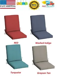Take a vacation in your own backyard with the Solid Navy Outdoor Dining Chair Cushion. It is the perfect addition to...