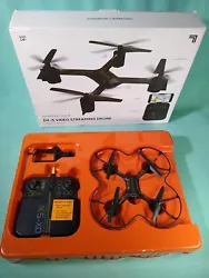 DX-5 Video Streaming Drone Sharper Image BlackIn original box, with instructionsThis is a parts drone, sold “as...