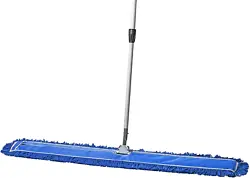Dust Mop for Hardwood Floors, Reusable Dust Mop Head, Extendable Mop Handle, Industrial Dry Mop for Floor Cleaning &...