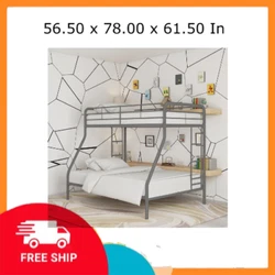 Designed with safety in mind, this bunk bed includes full-length guardrails and a sturdy easy to climb ladder. The...