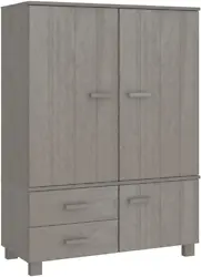 Introduce an air of modern charm to your existing interior with this wooden wardrobe with doors and drawers! The...