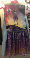 Trolls world tour POPPY outfit size 3-4 toddler. Include dress with attached vest overlay and headpiece