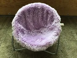 Lilac Faux Fur Papasan Saucer Chair OG American Girl for 18 inch Doll.