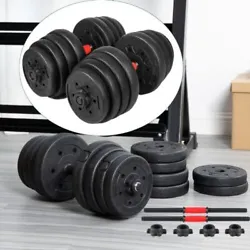 This weight plate set features with 2 pairs of spinlock collars and non-slip grip to provide you a safe and secure...