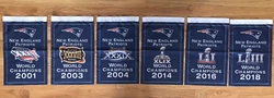 NEW - Complete set of 6 New England Patriots BannersEach flag is 18.5