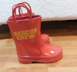 Red Rescue Toddler size 8/9 Red Rain Boot 