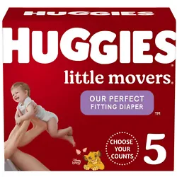 At Huggies, we know a comfy baby is a happy baby, and thats why Huggies Little Movers Baby Diapers are our most perfect...