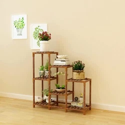 Stable Plant Stand : The wood plant stand is made of solid eucalyptus wood. The high-temperature carbonized process...