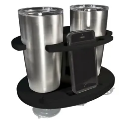 2 Tumbler Cup Drink with Cell Phone Holder. Holds tumbler at proper height to prevent tipping. Boaters love our Poly...