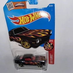 Hot Wheels HW Flames Series 8/10 70 Camaro #98/250, black & Red W/ Gold Rims.