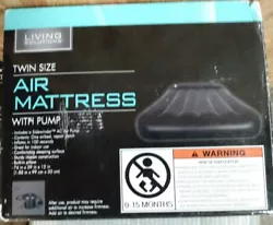 New Living Solutions Twin Size Inflatable Air Mattress Bed With Electric Pump.