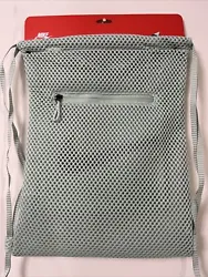 NWT Nike Sportswear Gymsack Bag Mesh Zip Pocket Light Green Backpack BA6146-321.