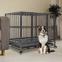 Dog Crate Heavy Duty Large Kennel Pet Cage House. Front Door with two latches for easy access. Upgraded spray paint to...