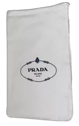 Authentic Prada Milano Dust Bag Drawstring White Dust Cover Size  13.5
