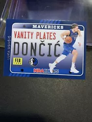 2020-21 Panini NBA Hoops Vanity Plates #10 Luka Doncic. Condition is 