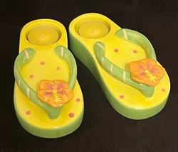 How cute are these Flip Flop Sandal Tea Light Candle Holders!