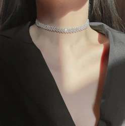 Rhinestone Choker. Ariana Grande Inspired Necklace. Length: 13