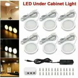 3Pcs/6Pcs Cabinet LED lamp with Power Adaptor & Install Screws. LED Closet Light Set is super bright and low power...