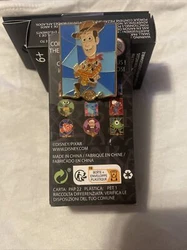 Woody Loungefly Disney Pixar Characters Stained Glass Portrait Blind Box Pin NWT. Condition is New. Shipped with USPS...