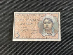 ALGÉRIE: Billet 5F Du 02/10/1944, SUP/XF 💰.