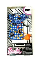 The blue and white checked dress has a cute Chococat print and fun ruffle. More variety makes collecting Barbie dolls...