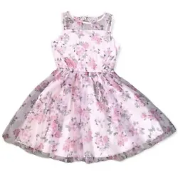 Zenzi Girls Floral Dress - Pink. The beautiful floral pattern and shirred bodice detail are the perfect touches to make...