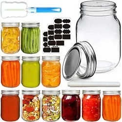---【MULTIPURPOSE & DIY PRODUCTION】 The mason jars with lids have multiple uses. The main purpose of Vintage 16 oz...