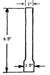 The small chimney base is 1 1/2