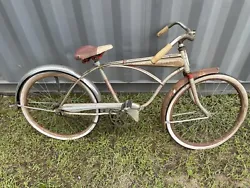 antique Schwinn bicycle with Mattstuch brakes No. 2555405. Has rust,dents, scratches, paint lost and missing parts. 66...