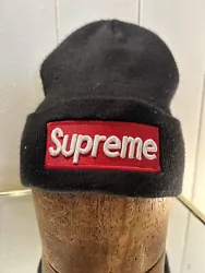 The beanie features the iconic Supreme logo in a box design and is made of high-quality materials that are both...