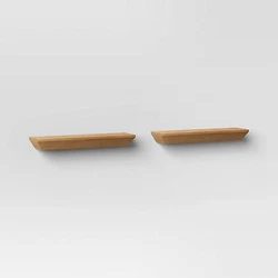 Crafted from sustainably sourced wood and available in white or natural finishes. Each shelf mounts to your walls with...