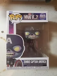 Zombie Captain America Funko Pop What If Marvel Zombies 941 w protector.