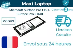 Type de batterie:Li-ion / 7,4V / 5676mAh / 42Wh. Microsoft Surface Pro 1 modèle 1514. Microsoft Surface Pro 2 modèle...