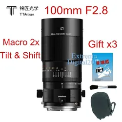 Pacakge Content: 1x 100mm F2.8 Lens, 1x Rear Cap, 1x Front Cap,1xCold Show, 1x Warranty Card. Wed try our best to solve...