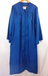 Jostens graduation gown Royal blue with front zipper 100% poly Size 510 - 60 Excellent condition.