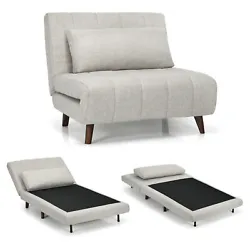 Color: Beige/Grey/Blue  Material: Cotton Linen Fabric + Birch Wood + Sponge  Product Dimension of Sofa: 36” x 40” x...