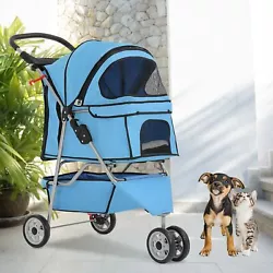 While strolling around in the convertible mode, the double seat leash keep your pets safe and secure. QUICKLY SET UP &...