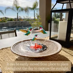 They instinctively watch out for everything that is RED stuff and investigate them. ★ PROVIDES WATER FOR HUMMINGBIRDS...