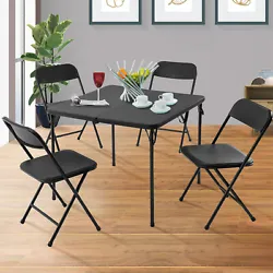 Provide extra seating for your family and friends with the 5-Piece Card Table Set. Its perfect for parties or occasions...