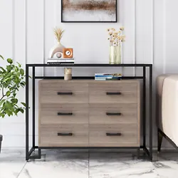 Size： 6 Drawer Dresser. 1PCS Drawer Dresser. Number of Drawers： 6. Material： Wood, Stainless Steel, Glass....