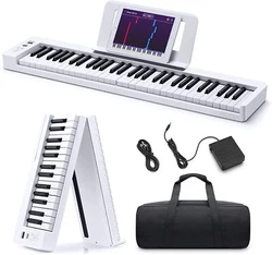 Dual BT Wireless Connection 🎧】DP-06 piano keyboard has dual Bluetooth. The audio Bluetooth function enables the...