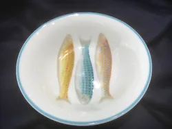 CEREAL BOWL. FISH motif. JERSEY POTTERY. BUY IT NOW!