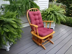 WINDSOR WOOD GLIDER ROCKER ROCKING CHAIR. POTTERY BARN. CLASSIC TRADITIONAL ARTS & CRAFTS MISSION. THAT IS THE COMPLETE...